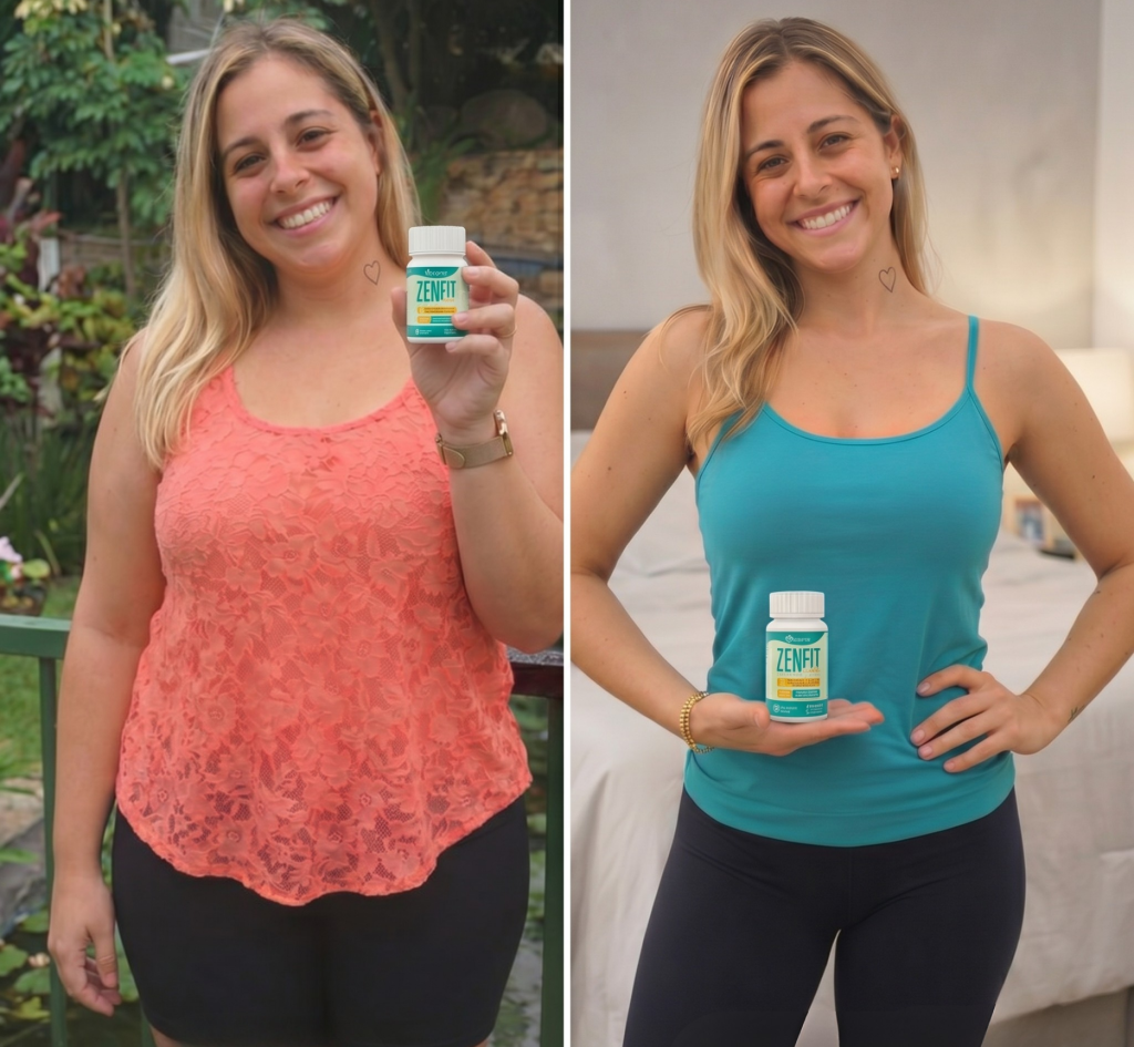 carla antes e depois usando zenfitcaps